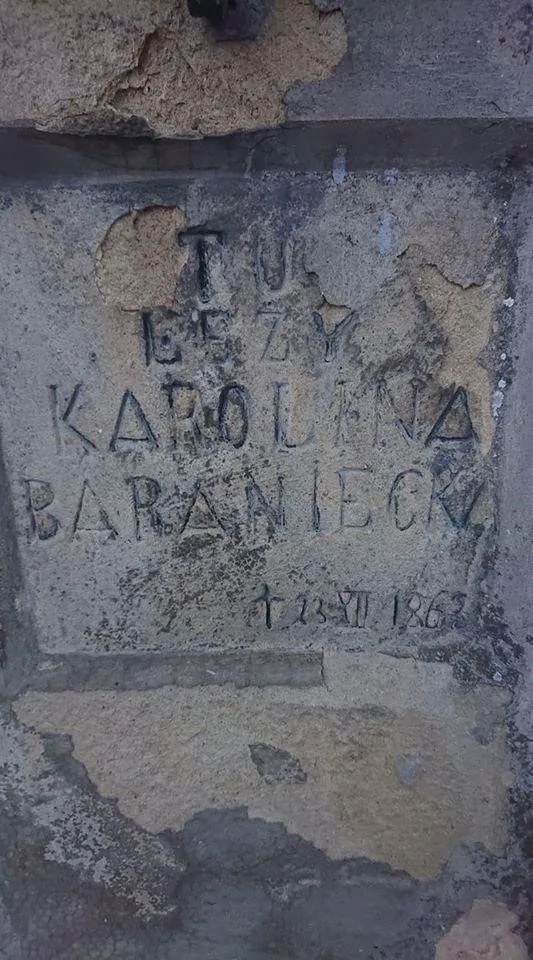Grób Karoliny Baranieckiej na najstarszym cmentarzu w Dynowie